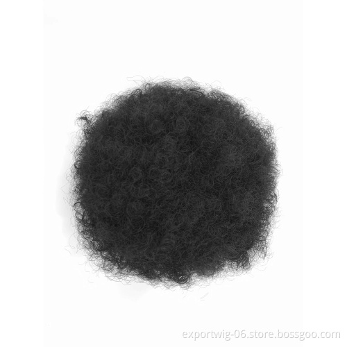 8inch Short Afro Puff Synthetic Hair Bun High Temperature Fiber Ponytail Kinky Curly Clip in Hair Extension Kinky Puff Hair Bun